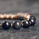 Good luck Bracelets for women Original design Brass obsidian bracelets for men
