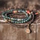 Aquatic agate Bracelets for women Ebony agate bracelet for men