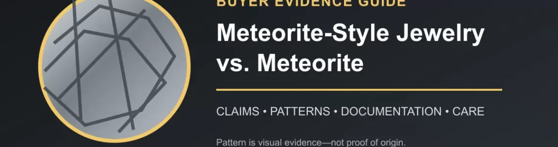 Meteorite-Style Jewelry vs Meteorite: Claims, Patterns, Care and Buyer Checks