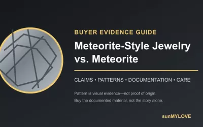 Meteorite-Style Jewelry vs Meteorite: Claims, Patterns, Care and Buyer Checks