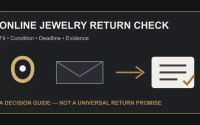 How to Return Jewelry Bought Online: Fit, Condition and Evidence