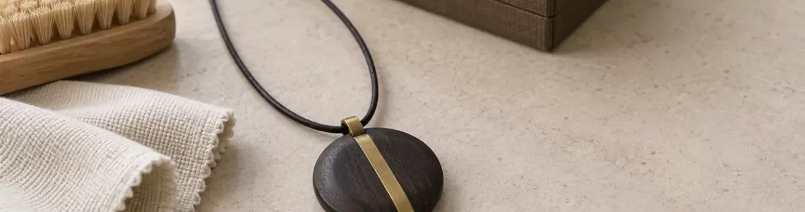 How to Care for a Wood Pendant Necklace: Wood, Brass and Cord