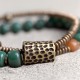 Green Bodhi Root Bracelets Brass beads Bracelets for men and Bracelets for women