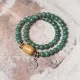 Bracelets for men Green Bodhi Root Bracelets Brass beads Yellow jade