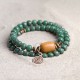 Bracelets for men Green Bodhi Root Bracelets Brass beads Yellow jade