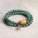 Bracelets for men Green Bodhi Root Bracelets Brass beads Yellow jade