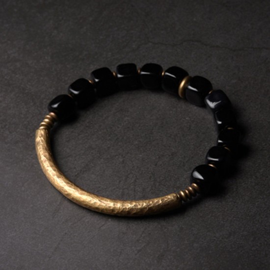 Obsidian Bracelets for women brass bracelets for men