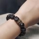 Meteorite Texture Ebony Bracelets for men Ebony brass beads bracelets for women