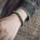 Green linden root Bracelets for women Brass beads Bracelets for men