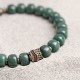 Green linden root Bracelets for women Brass beads Bracelets for men