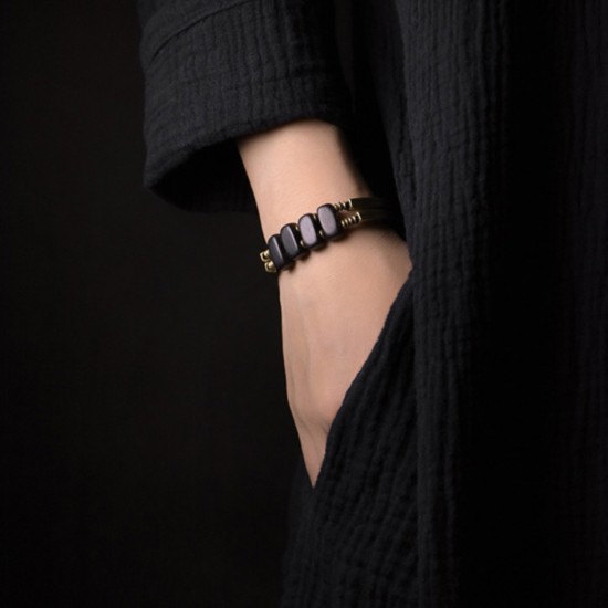 Ebony beads Bracelets for men double brass pipe bracelets for women Ebony beads Bracelets for men double brass pipe bracelets for women