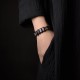 Ebony beads Bracelets for men double brass pipe bracelets for women