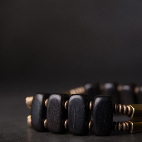 Ebony beads Bracelets for men double brass pipe bracelets for women Ebony beads Bracelets for men double brass pipe bracelets for women