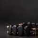 Ebony beads Bracelets for men double brass pipe bracelets for women