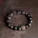 Ebony mixed with obsidian Bracelet original design obsidian bracelets