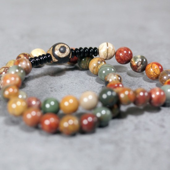 Dzi Beads Bracelet original design Ebony alexandrite bracelets Dzi Beads Bracelet original design Ebony alexandrite bracelets