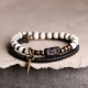 Deer bone Bracelet original design Ebony brass bracelets