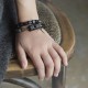 Black hair crystal Bracelet Original design Ebony brass bracelets