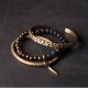 Volcanic stone Bracelets Original design Brass Three combinations bracelets