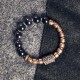 Good luck Bracelets for women Original design Brass obsidian bracelets for men