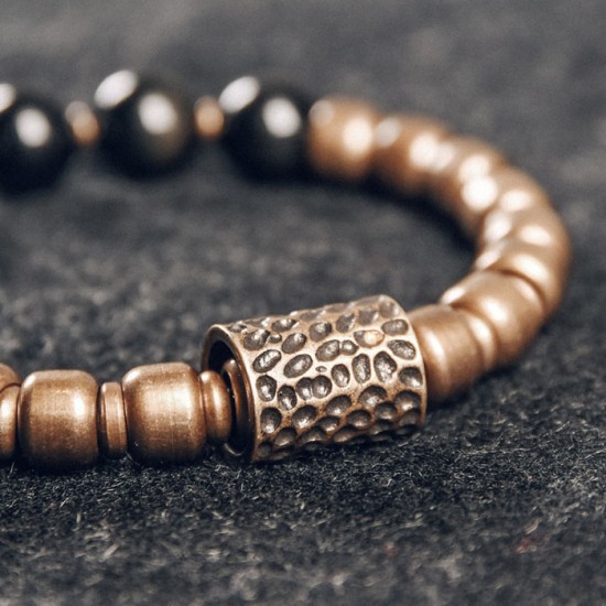 Good luck Bracelets for women Original design Brass obsidian bracelets for men Good luck Bracelets for women Original design Brass obsidian bracelets for men
