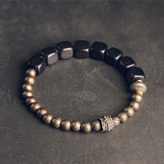 Ebony beads Bracelets for men texture Brass Dzi Beads bracelets for women Ebony beads Bracelets for men texture Brass Dzi Beads bracelets for women