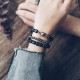 Ebony beads Bracelets for men texture Brass Dzi Beads bracelets for women