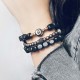 Ebony beads Bracelets for men texture Brass Dzi Beads bracelets for women