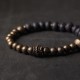 Volcanic Stone Bracelets for women Meteorite Brass Beads Bracelet for men