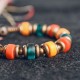 Colored Glass beads Bracelets for women Brass meteorite Beads bracelets