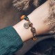 Colored Glass beads Bracelets for women Brass meteorite Beads bracelets