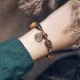 Colored Glass beads Bracelets for women Brass meteorite Beads bracelets