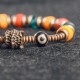 Colored Glass beads Bracelets for women Brass meteorite Beads bracelets