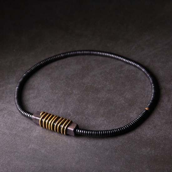 Brass Wire Wrapped Ebony Design Bracelets Ebony Bead Bracelet Brass Wire Wrapped Ebony Design Bracelets Ebony Bead Bracelet