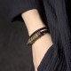 Brass Wire Wrapped Ebony Design Bracelets Ebony Bead Bracelet