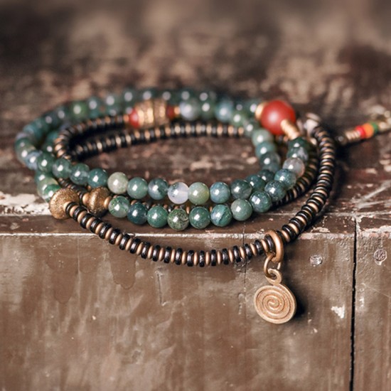 Aquatic agate Bracelets for women Ebony agate bracelet for men Aquatic agate Bracelets for women Ebony agate bracelet for men