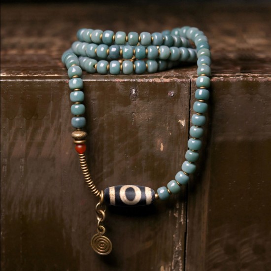 Green Bodhi Beads Bracelets for women Dzi Beads bracelet for men