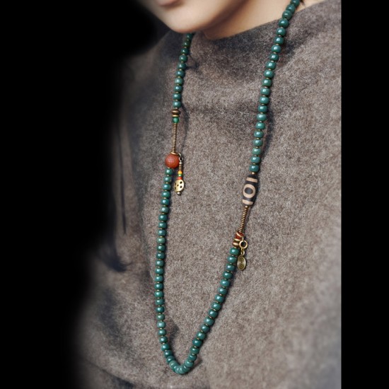 Green Bodhi Beads Bracelets for women Dzi Beads bracelet for men Green Bodhi Beads Bracelets for women Dzi Beads bracelet for men
