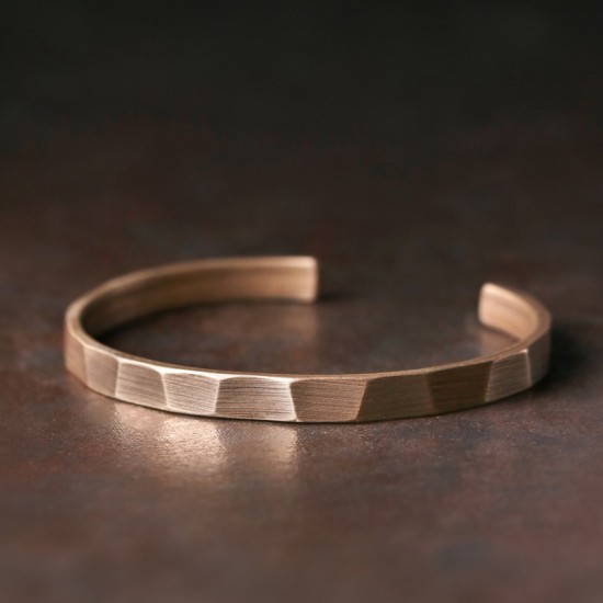 Textured brass bracelet for women brass bracelet for men