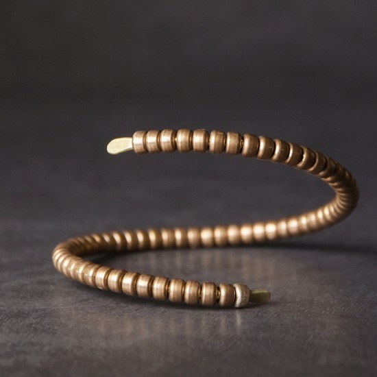 Spiral nail brass bracelet for women brass bracelet for men
