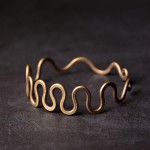 Curve brass bracelet for women brass bracelet for men