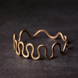 Curve brass bracelet for women brass bracelet for men