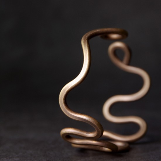 Curve brass bracelet for women brass bracelet for men Curve brass bracelet for women brass bracelet for men