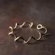 Thin curve Copper bracelet for women Copper curve bracelet for men