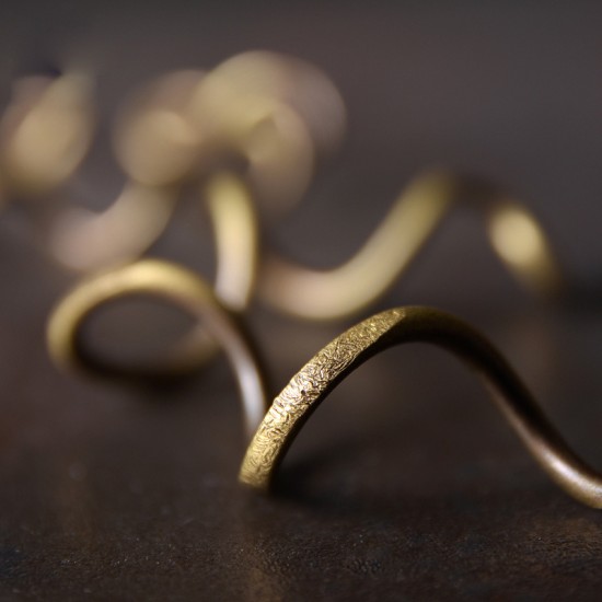 Thin curve brass bracelet for women brass curve bracelet for men