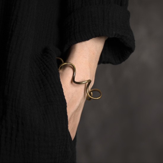 Thin curve brass bracelet for women brass curve bracelet for men Thin curve brass bracelet for women brass curve bracelet for men