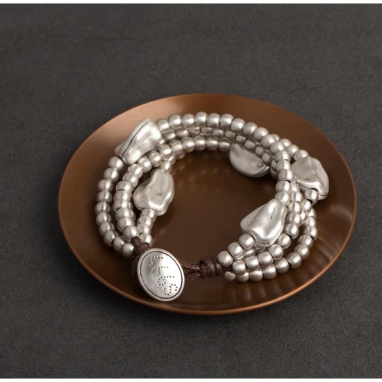 Eternal Heart Luck Bracelet 999 Sterling Silver Bead Bracelet Eternal Heart Luck Bracelet 999 Sterling Silver Bead Bracelet