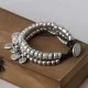 Multilayer bead chain 999 Sterling Silver multiple silver medals Bead Bracelet