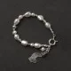 Natural Freshwater Pearls beaded bracelets 925 Sterling Silver Bracelet