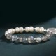 Natural Freshwater Pearls moonstone beaded bracelets 925 Sterling Silver Bracelet